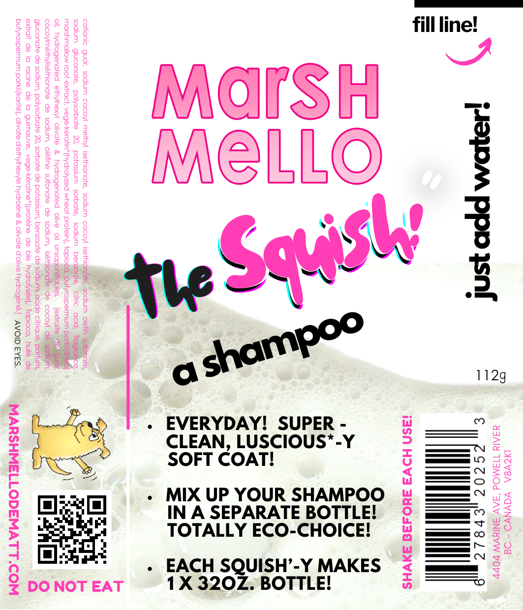marshmello the Squish&#39; shampoo