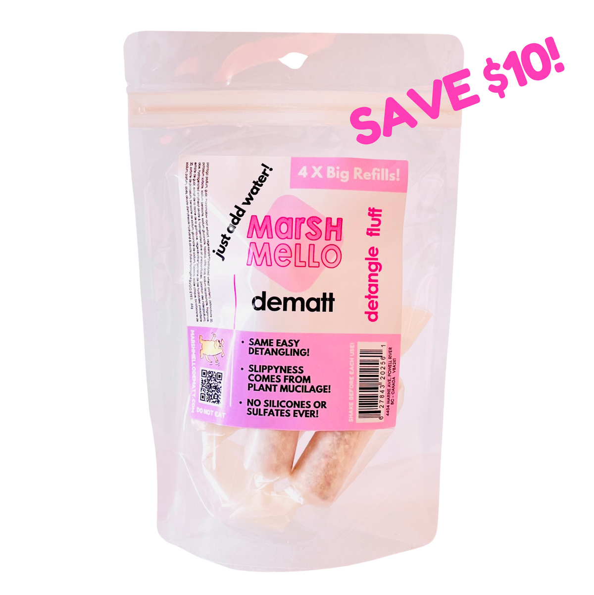 Your 2.0 MarshMello Dematt! Just Add Water! Makes 4 X Big Refills.