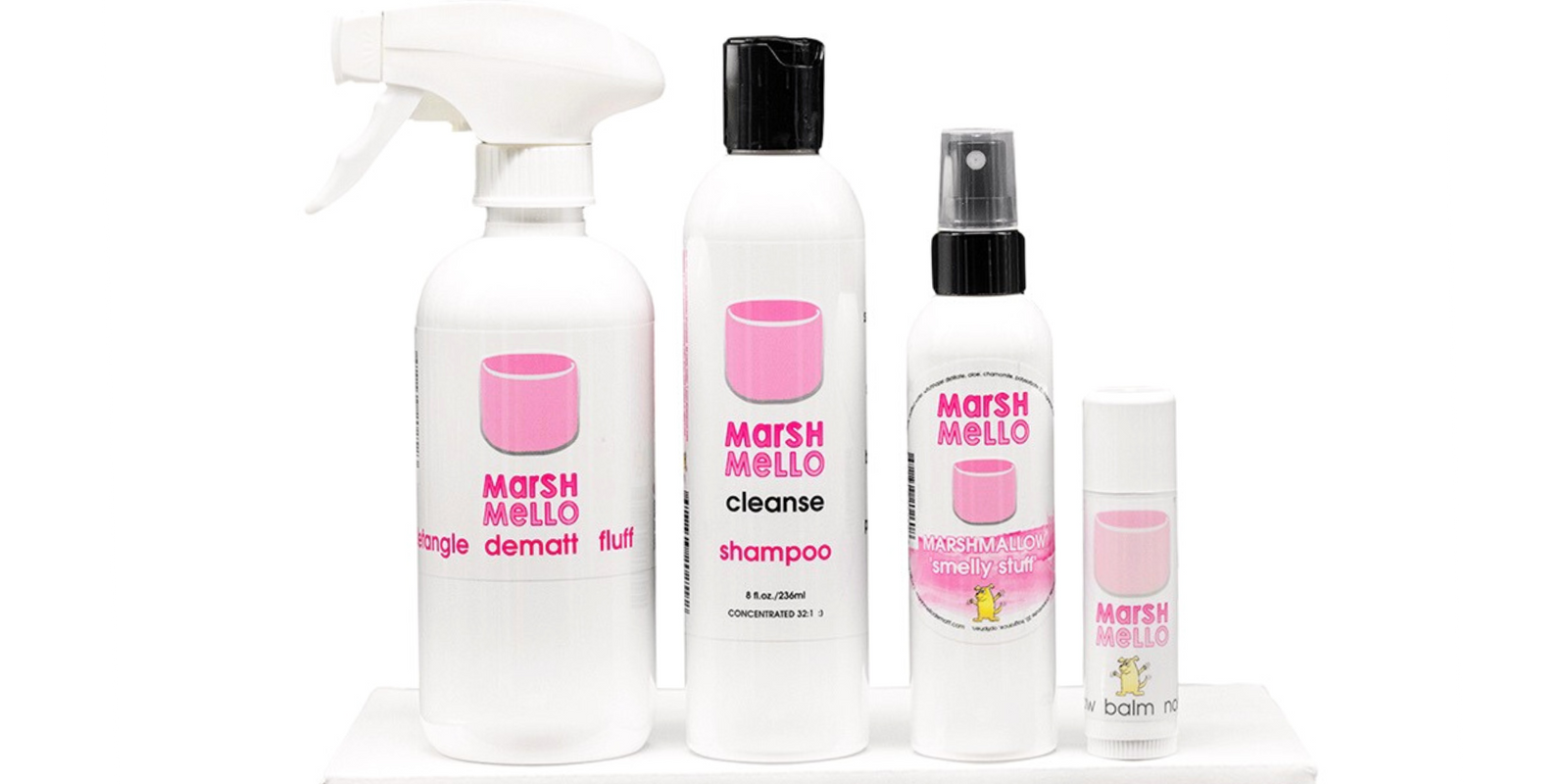 Marshmallow top dog shampoo